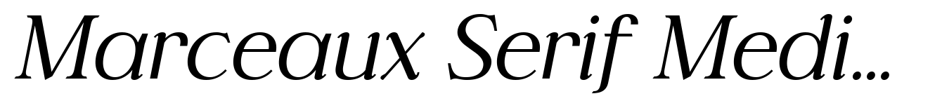 Marceaux Serif Medium Italic